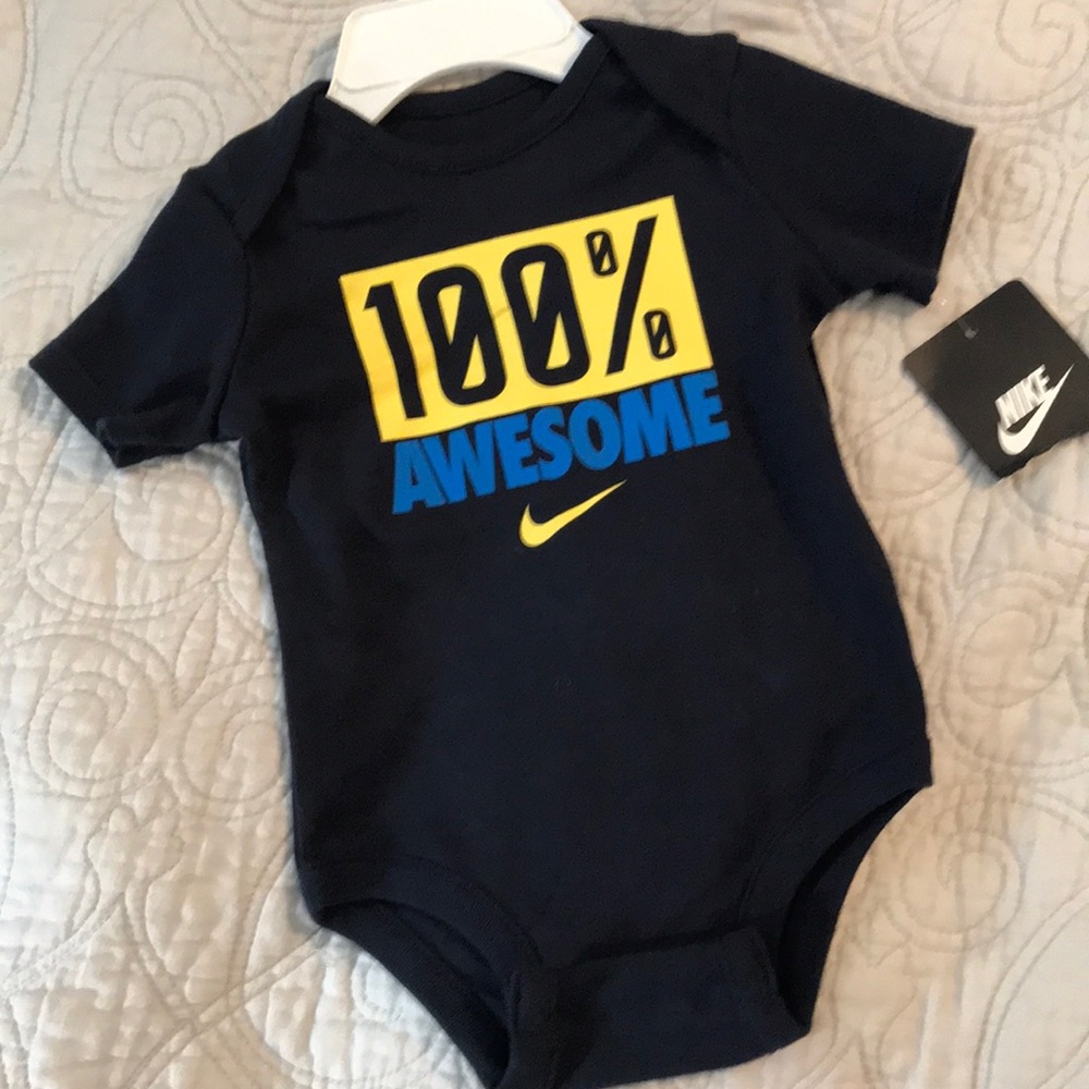 Nike onesie.